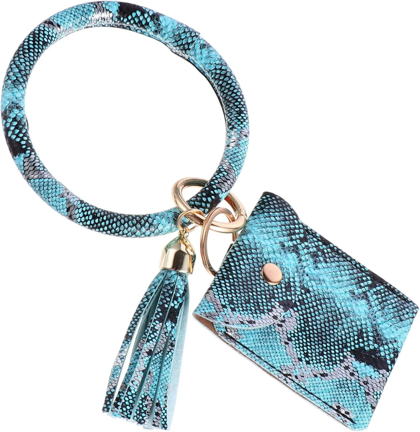 1 PC Bracelet Keychain Car Key Chain Car Key Hanging Keychain Cards Bag Red Card Holder Alloy Bracelet