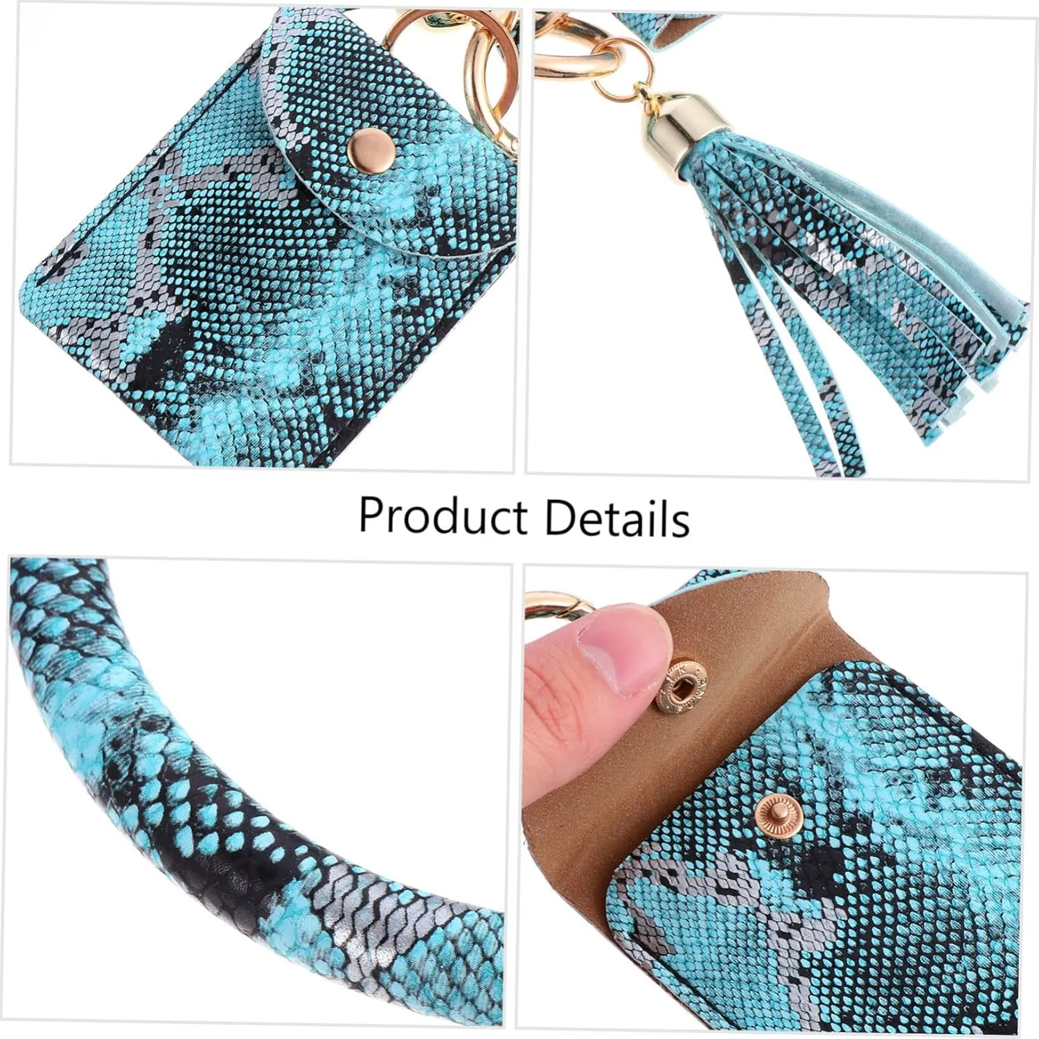 1 PC Bracelet Keychain Car Key Chain Car Key Hanging Keychain Cards Bag Red Card Holder Alloy Bracelet