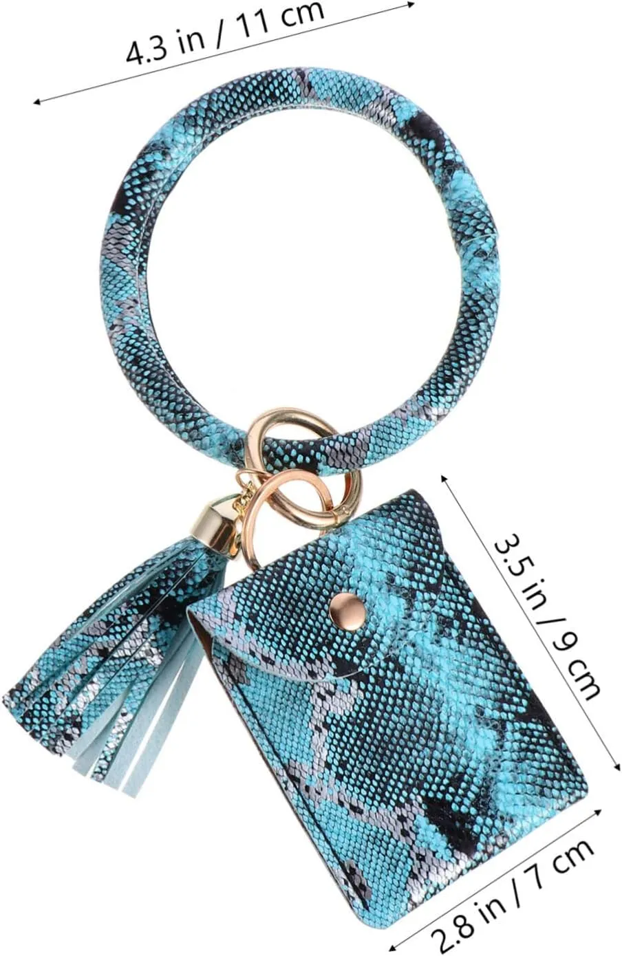1 PC Bracelet Keychain Car Key Chain Car Key Hanging Keychain Cards Bag Red Card Holder Alloy Bracelet