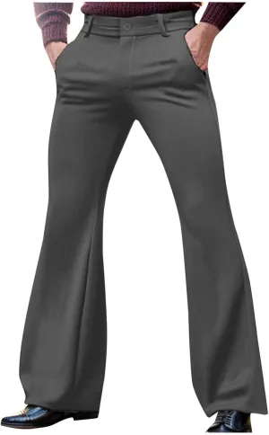 70s Disco Pants for Men,Mens Bell Bottom Jeans Pants,Slim Fit Retro Flared Trousers Vintage Denim Pants Jeans for Men