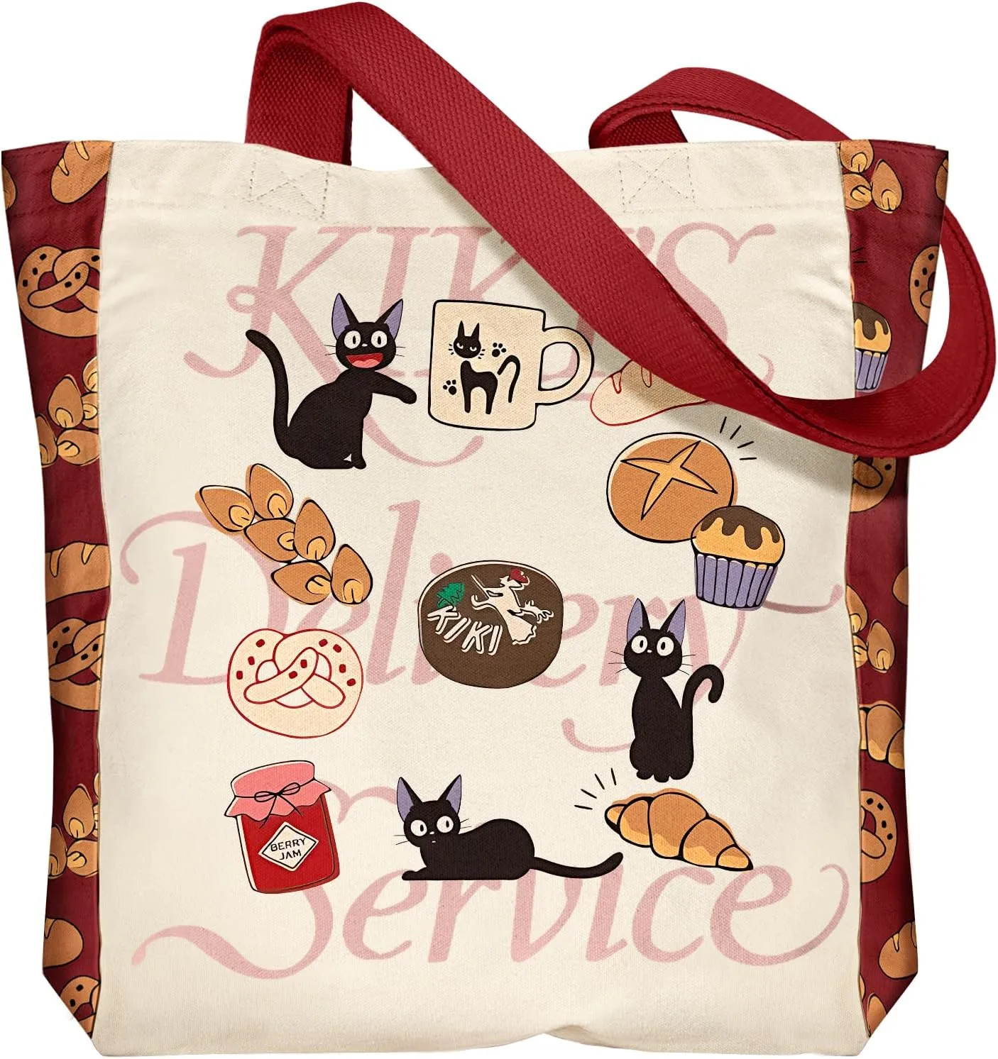 Aesthetic Heavy Canvas Tote Bag - with Pocket for Women Large Size 14''16''3.5'' Cloth Cotton Bags for Shopping