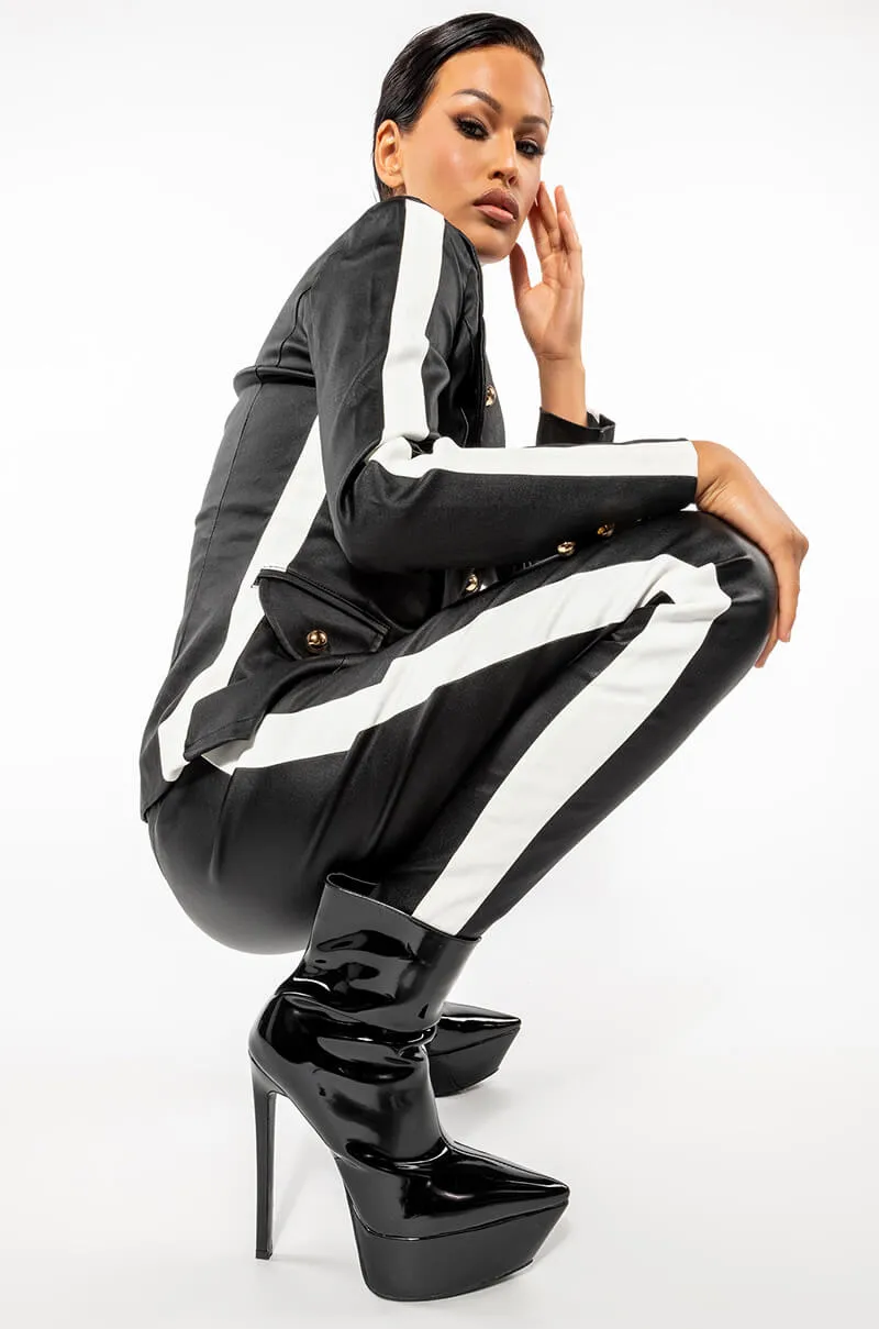 AMMO X AKIRA PLEATHER BLAZER