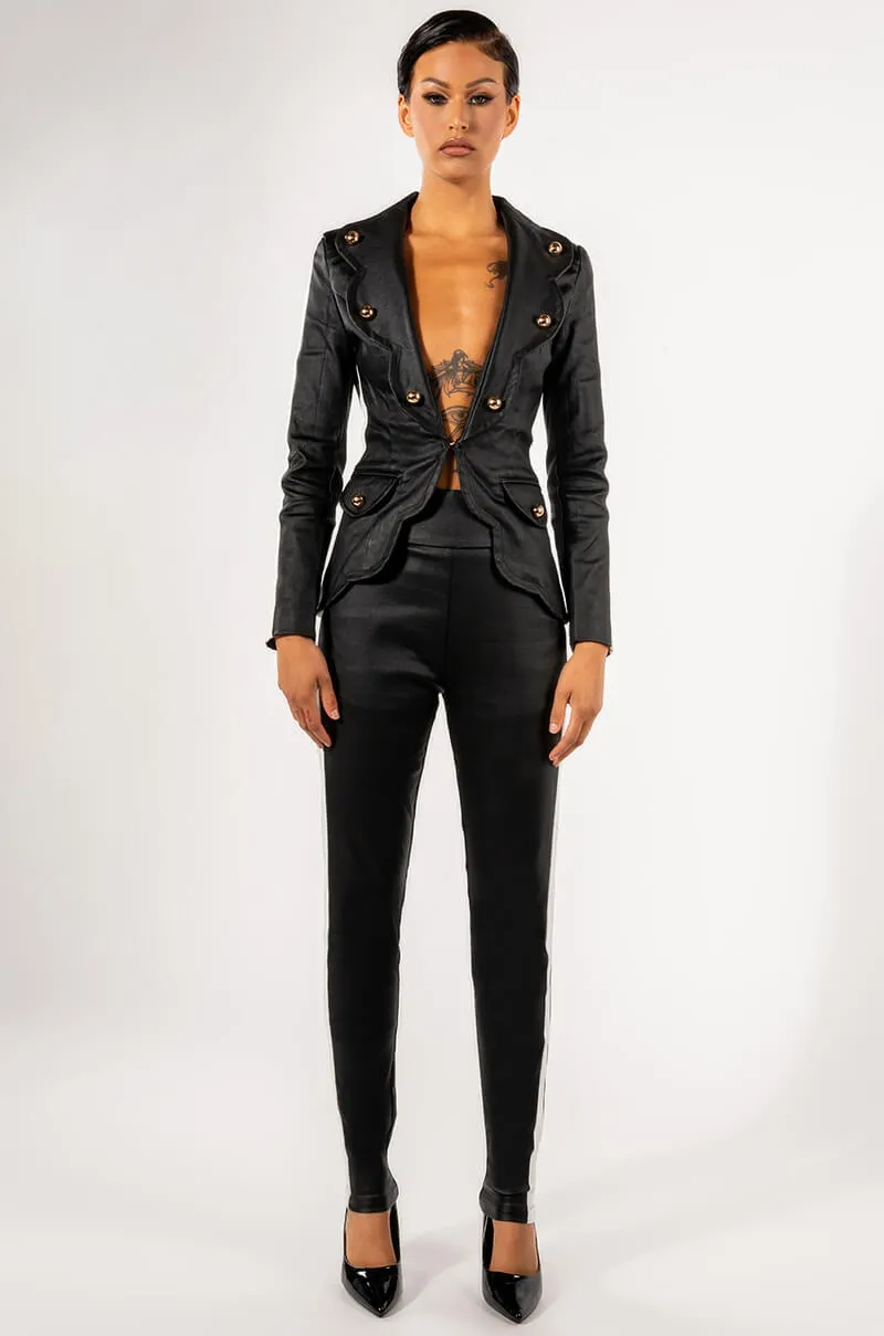AMMO X AKIRA PLEATHER BLAZER