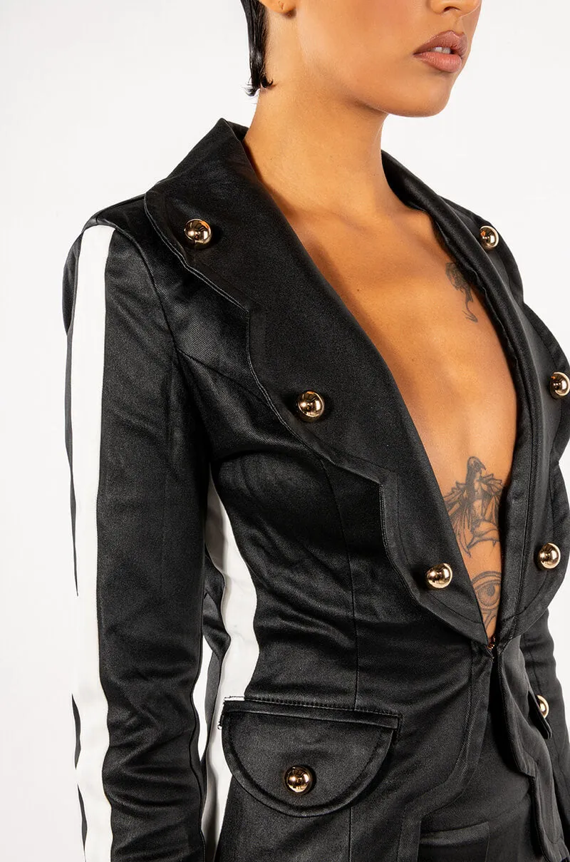 AMMO X AKIRA PLEATHER BLAZER