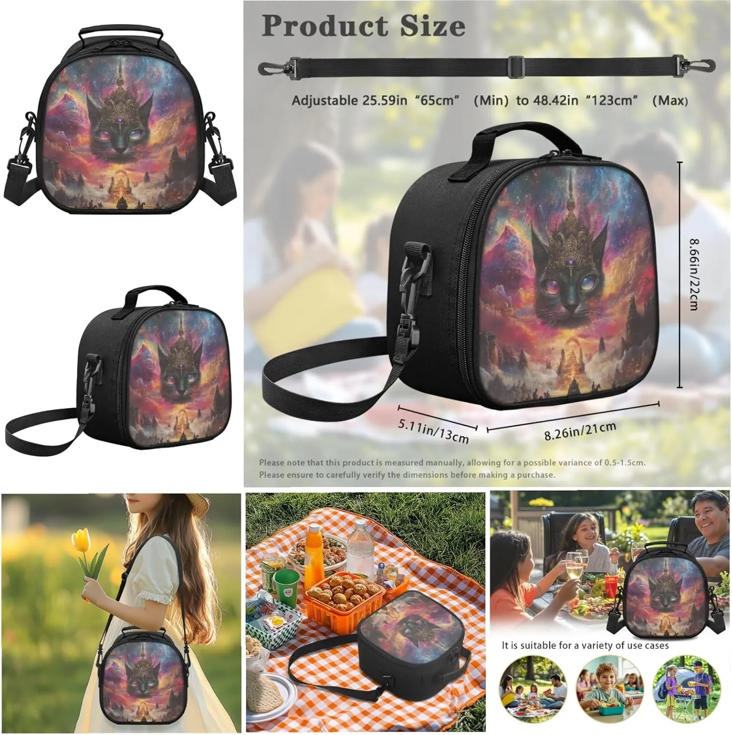 AmzPrint Balinese Cat Backpack And Lunch Box Bags Set For Boys Junior High School 3-Piece Backpack Set