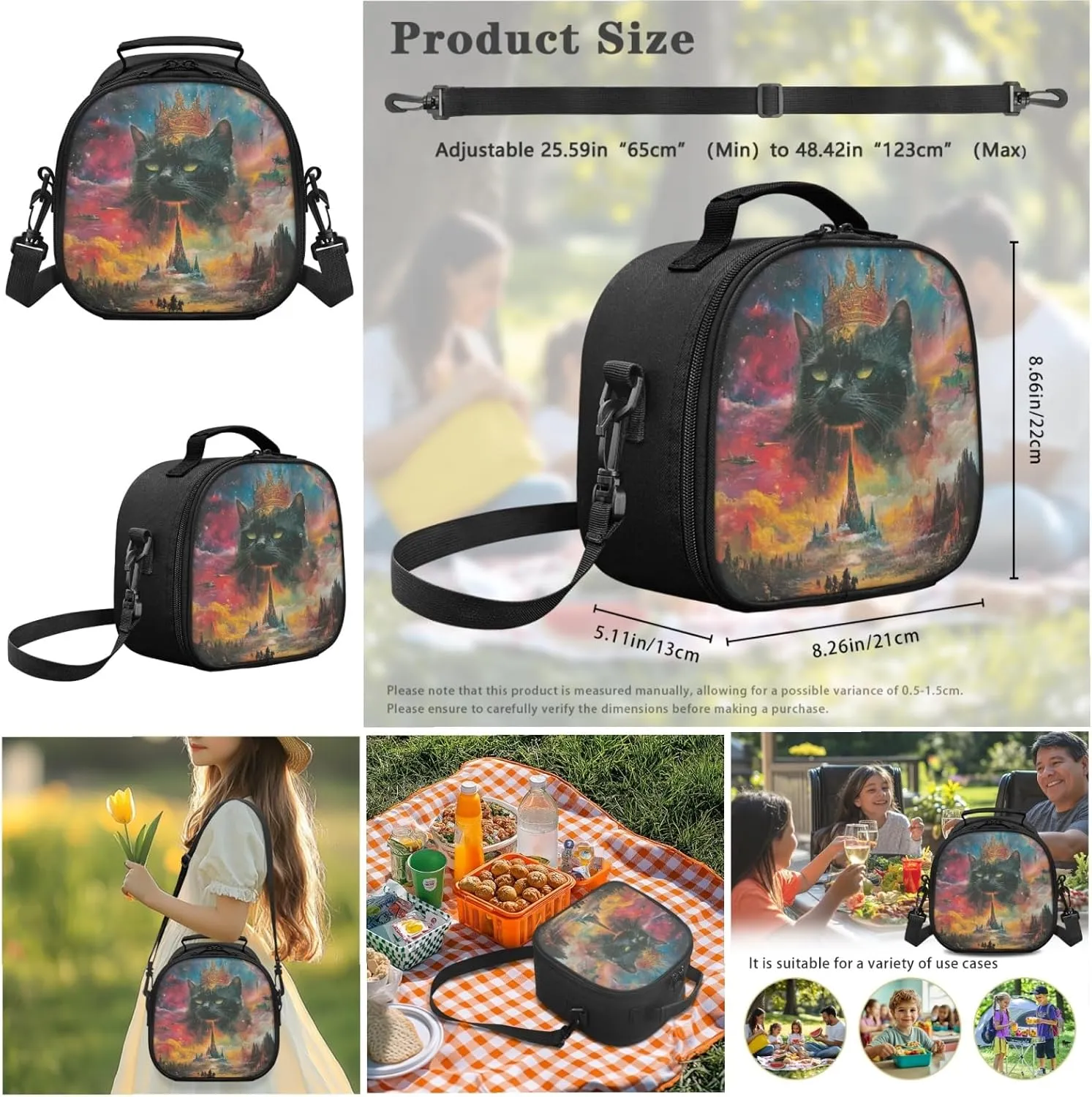 AmzPrint Burmese Cat School Backpack Matching Lunch Box Bags Combo For Boys Junior High School 3Pc Backpack Set