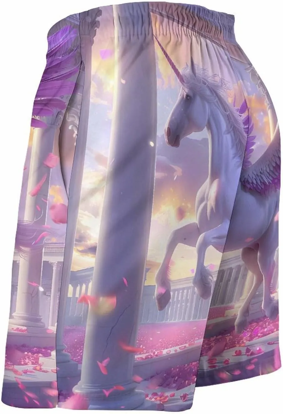 Angel Horse Men's Swim Trunks Quick Dry Board Shorts Breathable Summer Beach Shorts Bathing Suits
