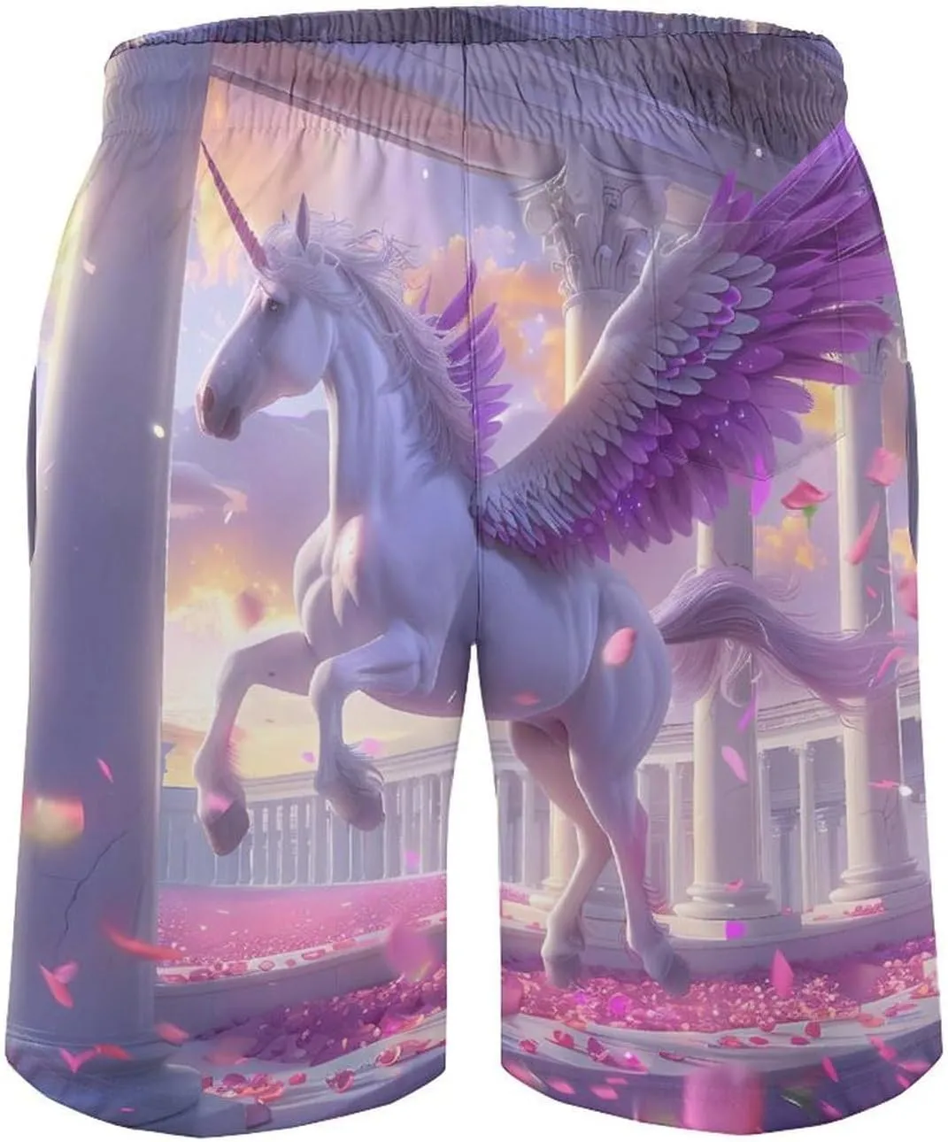 Angel Horse Men's Swim Trunks Quick Dry Board Shorts Breathable Summer Beach Shorts Bathing Suits