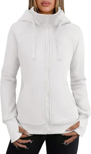 ANRABESS Womens Zip Up Hoodies Fleece Jackets Long Sleeve Sweatshirts Pockets Casual Fall Fashion Preppy Outfits Y2k Clothes