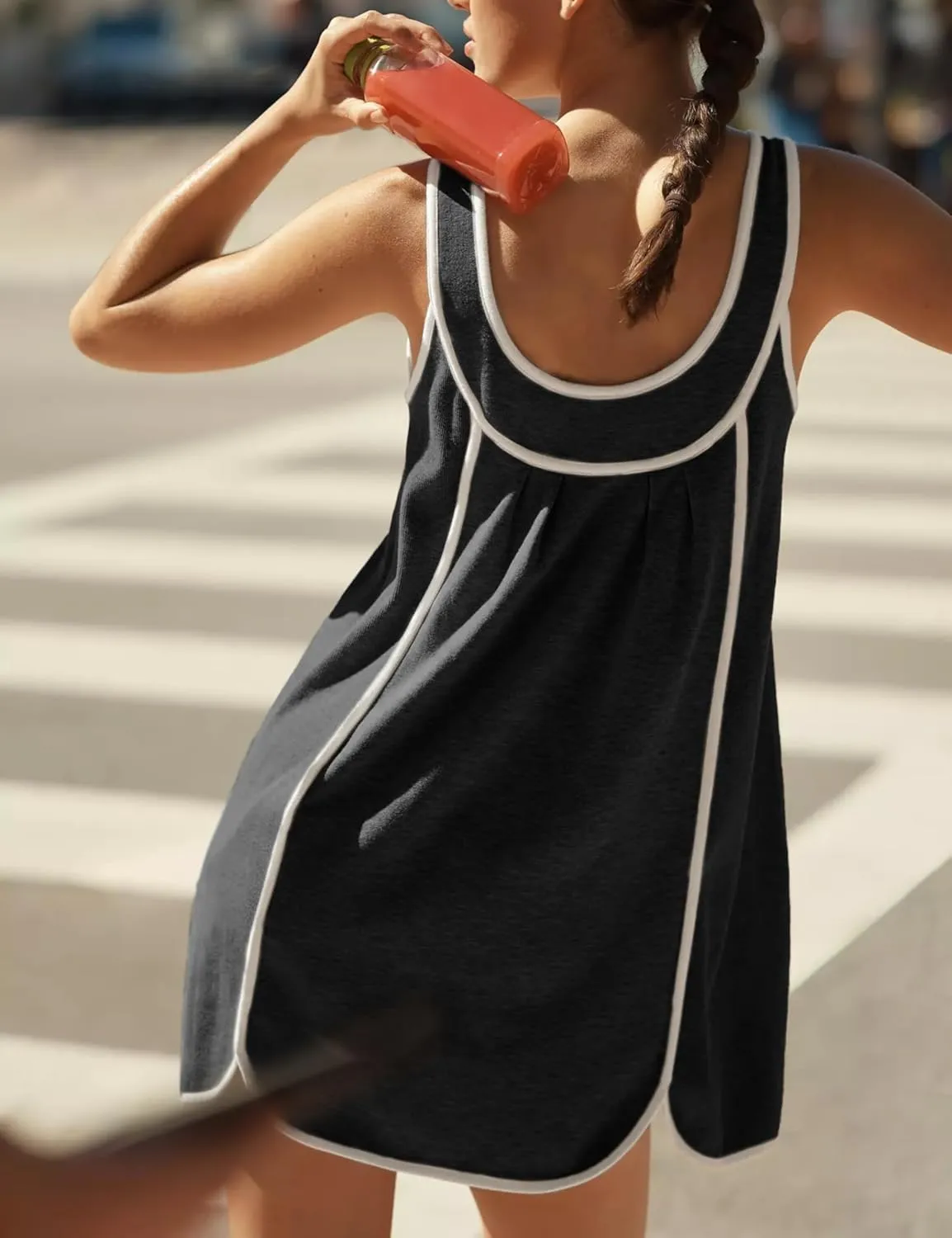 Athlisan Womens Summer Athletic Sleeveless Mini Dress Casual Workout Tennis Dress Sundress