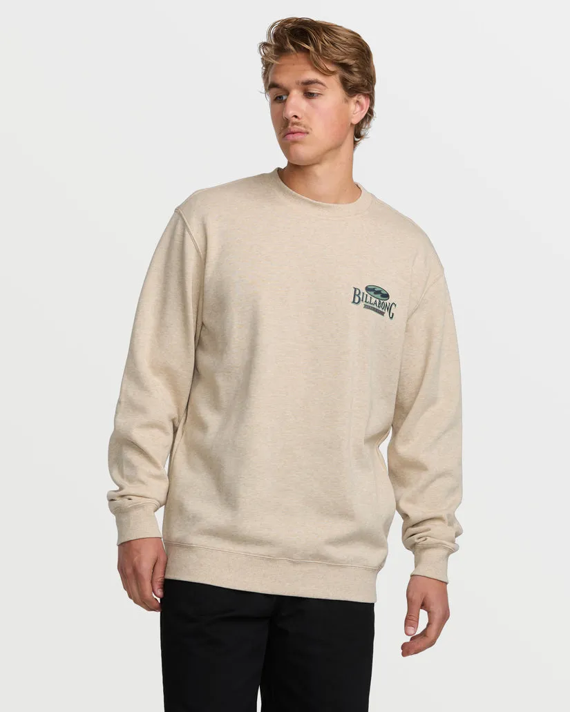 Billabong Short Sands Crew Sweatshirt - OATMEAL HEATHER