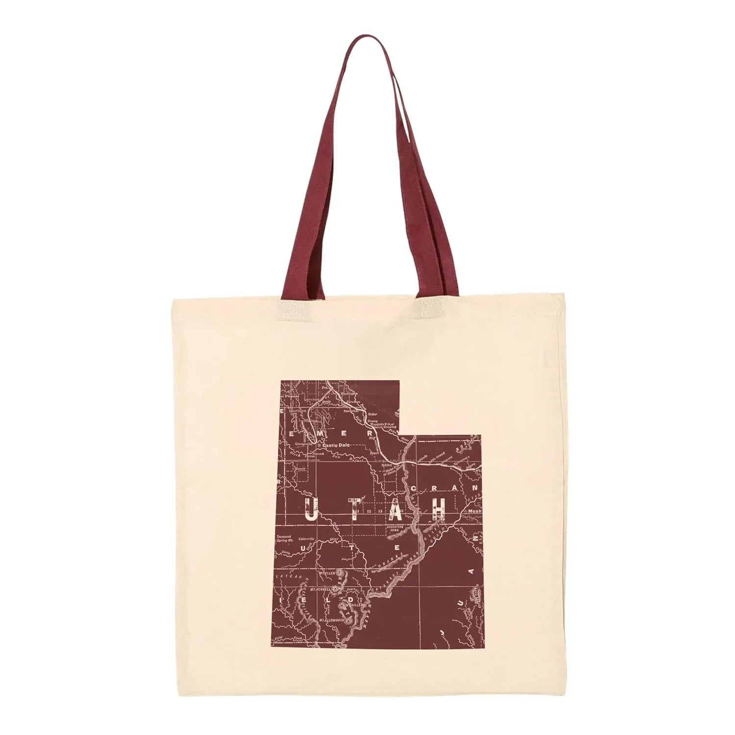 Black Lantern Tote Bags - State Themed Eco-Friendly Totes  Cute Reusable Canvas Tote Bag for Women & Men - Small Cloth Grocery Shopping Bags, Beach Tote, Travel, Groceries, Aesthetic Gifts (Utah)