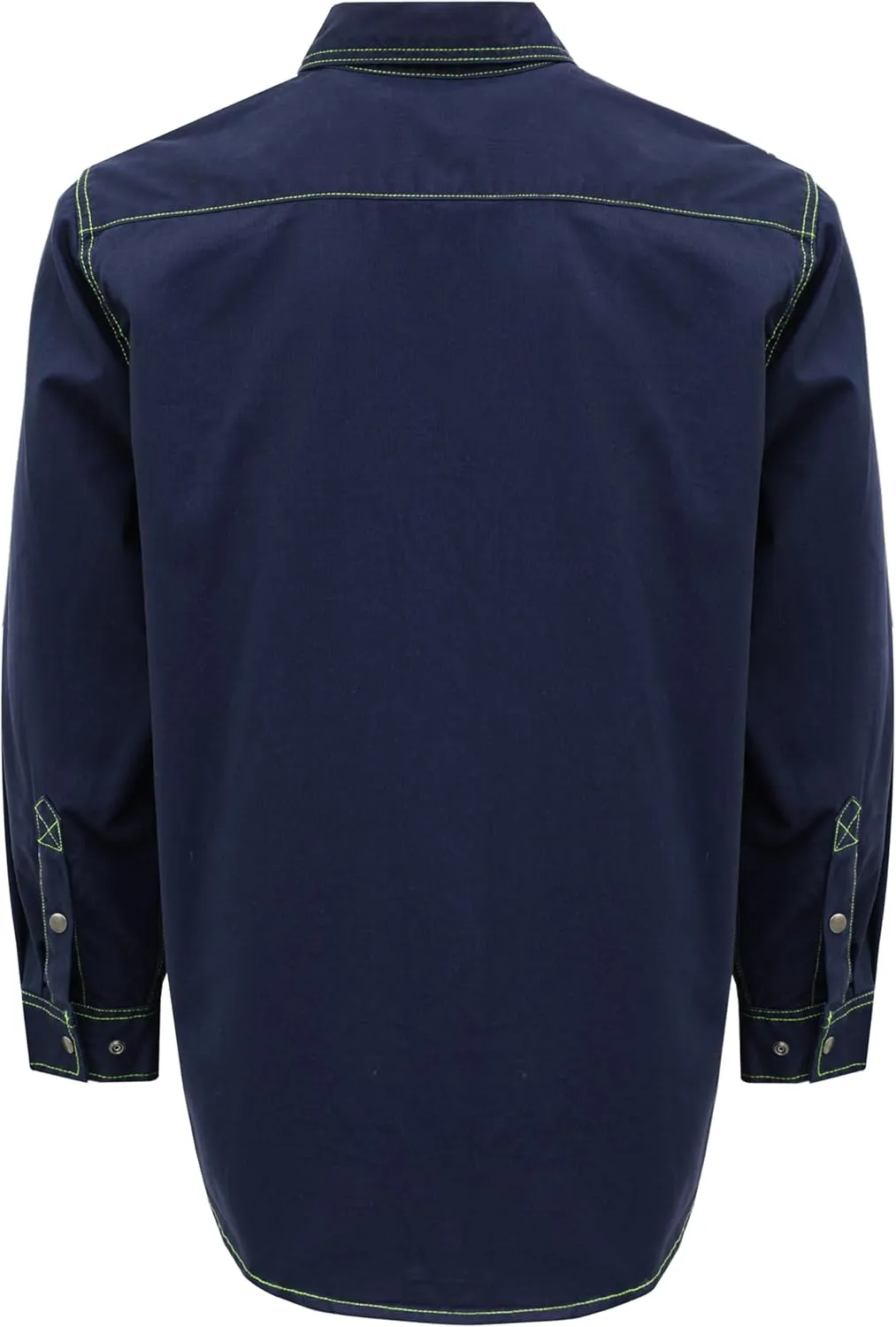 BOCOMAL FR Shirts for Men Snaps Down 7.5oz Water Repellent Fire Resistant Welding Jackets-NFPA2112 CAT2