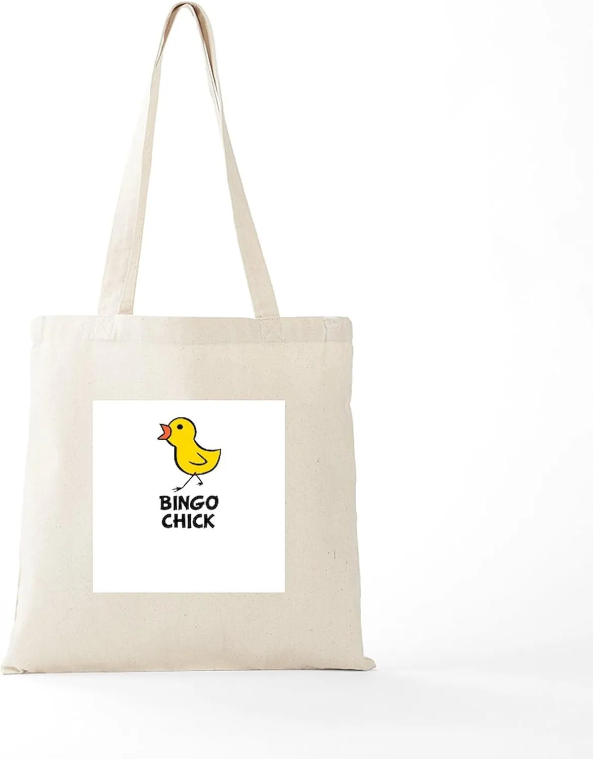 CafePress Bingo Chick Tote Bag Natural Canvas Tote Bag, Reusable Shopping Bag