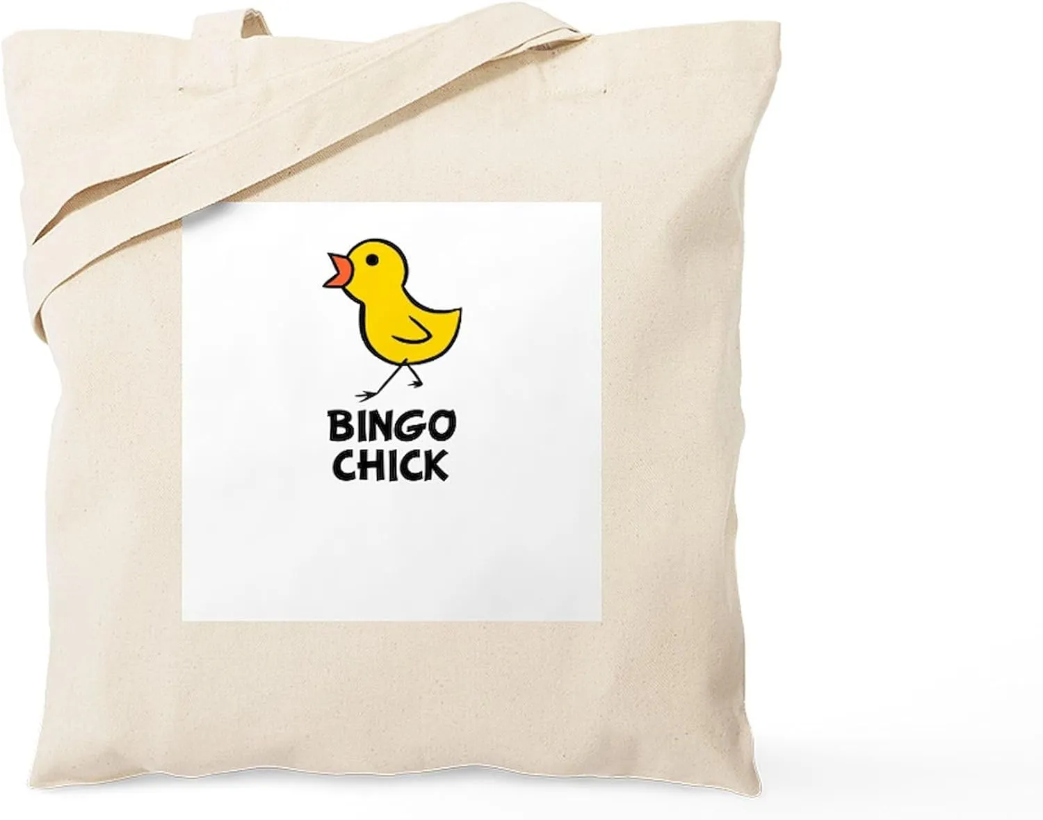 CafePress Bingo Chick Tote Bag Natural Canvas Tote Bag, Reusable Shopping Bag