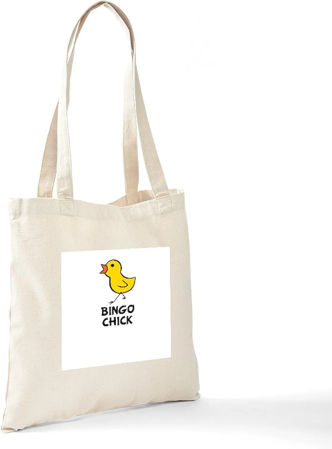 CafePress Bingo Chick Tote Bag Natural Canvas Tote Bag, Reusable Shopping Bag