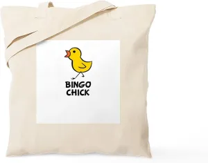 CafePress Bingo Chick Tote Bag Natural Canvas Tote Bag, Reusable Shopping Bag