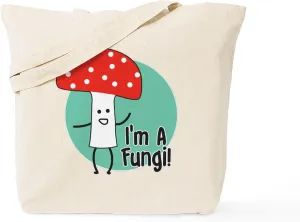 CafePress I'm A Fungi Tote Bag Reusable Natural Beige Canvas Shopping Bag