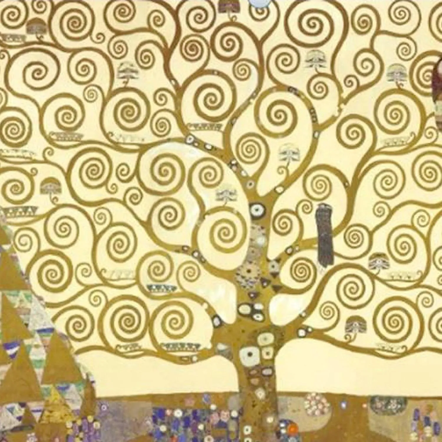 CafePress Tree Of Life By Gustav Klimt Tote Bag Natural Canvas Tote Bag, Reusable Shopping Bag