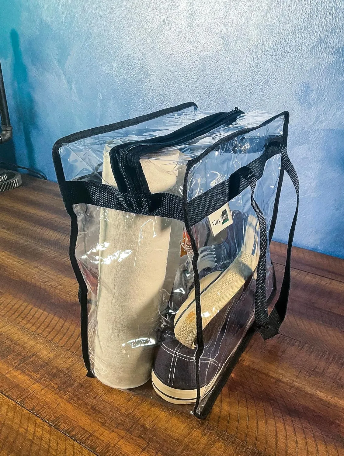 Clear Stadium Approved Bags 12x6x12 Transparent Tote, Zipper and Handles for Concerts, Sporting Events, Work, Gym