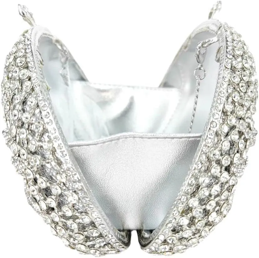 Clutch Evening Bags and Handbags Women Wedding Party Floral Crystal Purses Bride Bag