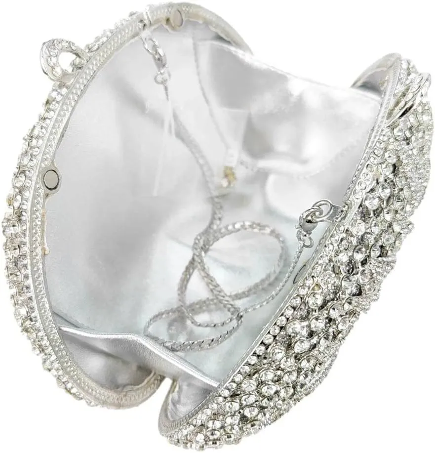 Clutch Evening Bags and Handbags Women Wedding Party Floral Crystal Purses Bride Bag