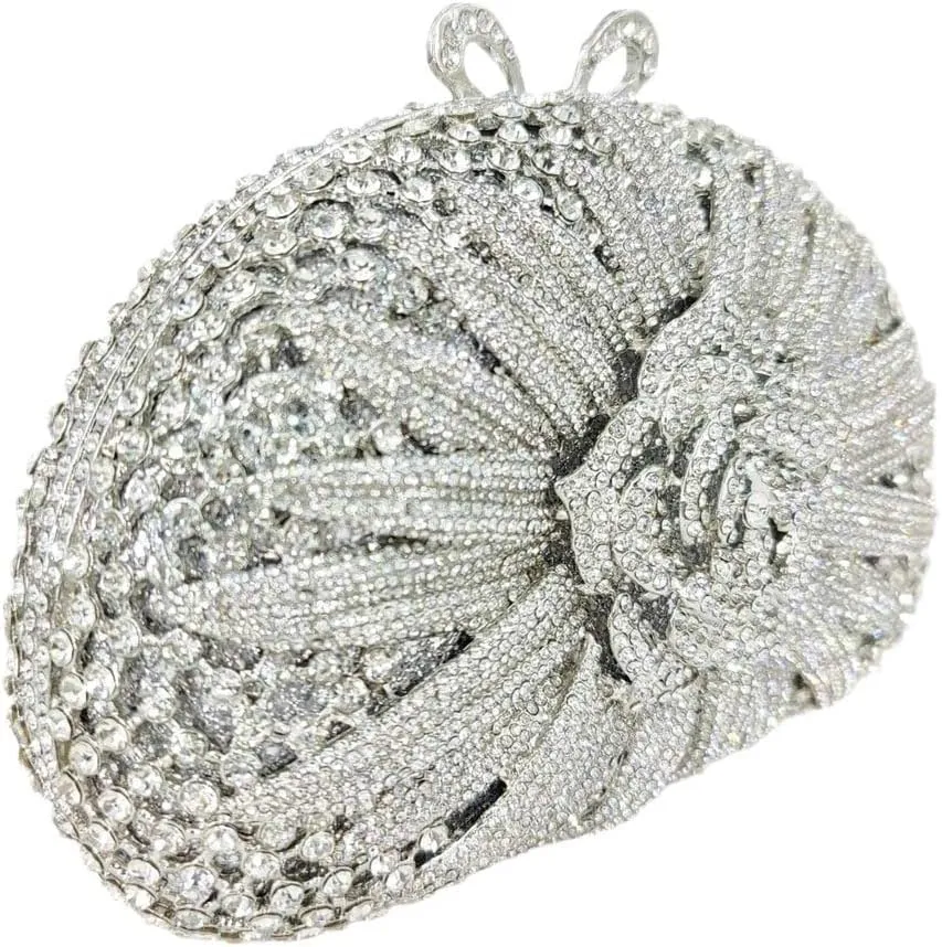 Clutch Evening Bags and Handbags Women Wedding Party Floral Crystal Purses Bride Bag