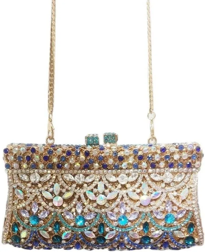 Colorful Clutch Bag For Party Wedding Crystal Evening Bags Handbag Bridal Clutch Purse evening clutch
