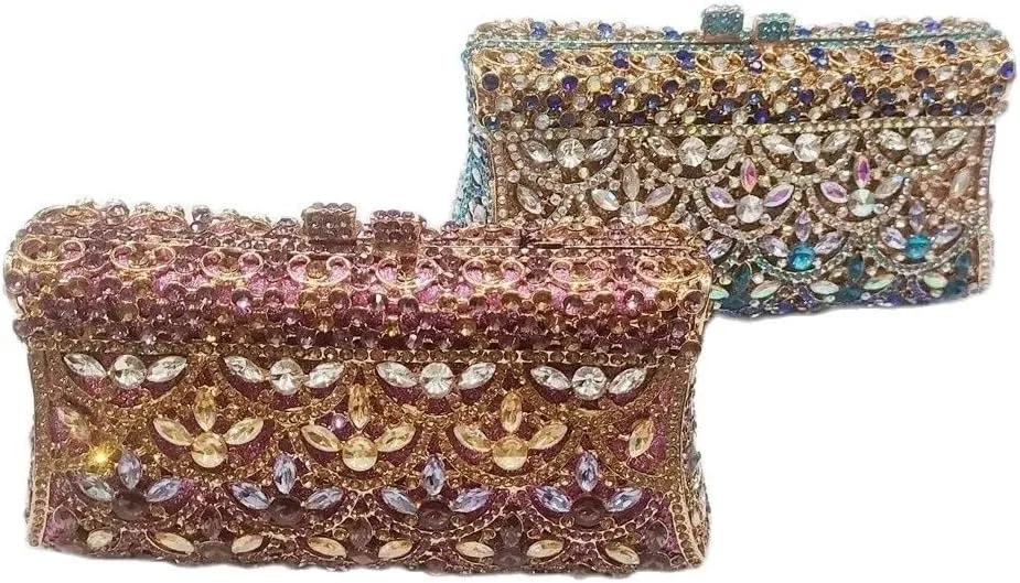 Colorful Clutch Bag For Party Wedding Crystal Evening Bags Handbag Bridal Clutch Purse evening clutch