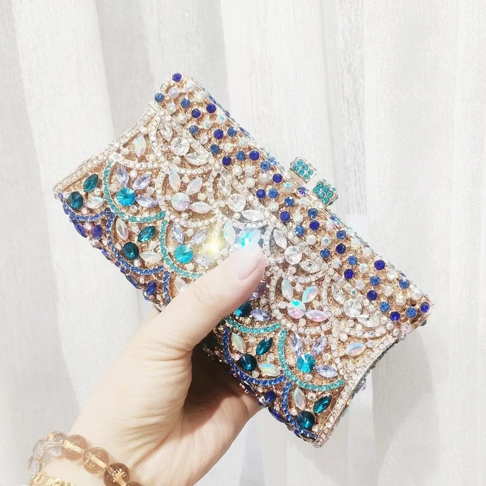 Colorful Clutch Bag For Party Wedding Crystal Evening Bags Handbag Bridal Clutch Purse evening clutch
