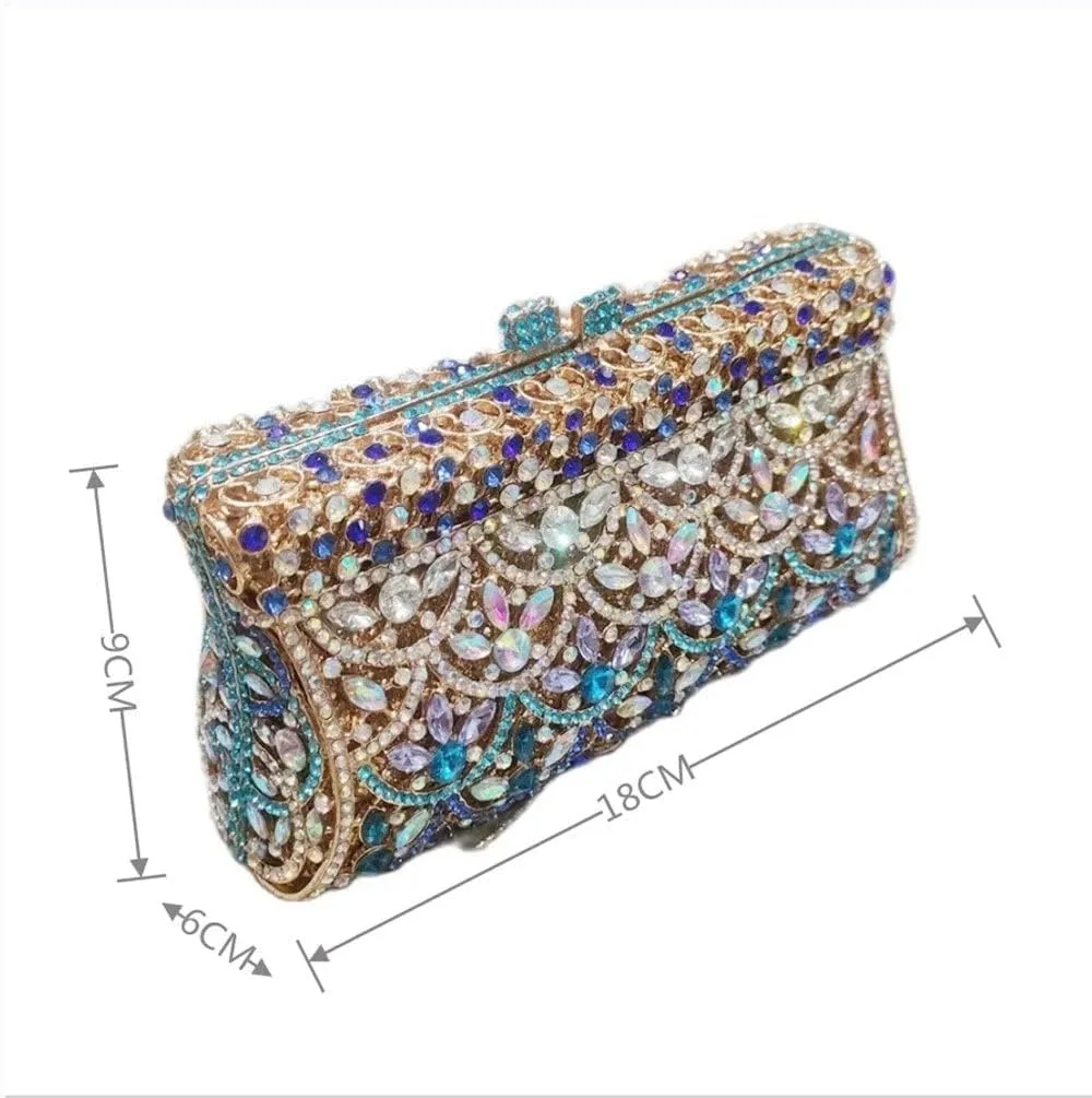 Colorful Clutch Bag For Party Wedding Crystal Evening Bags Handbag Bridal Clutch Purse evening clutch