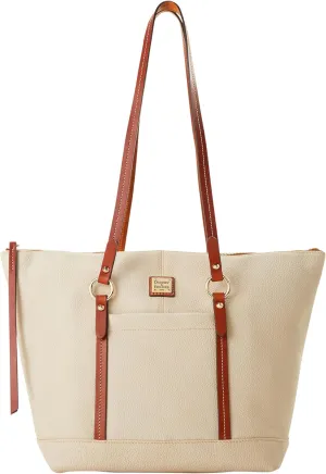 Dooney & Bourke Handbags for Women, Pebble Grain Leather Tote Bag with Zipper & Compartments