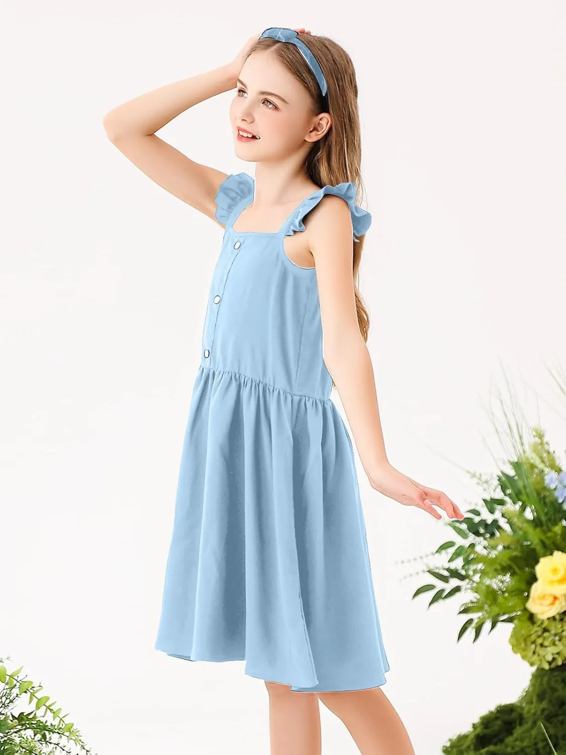Dress for Girls Casual Dresses Sleeveless A-line Sundress Summer Dresses for Girls 7-11 Party Dress