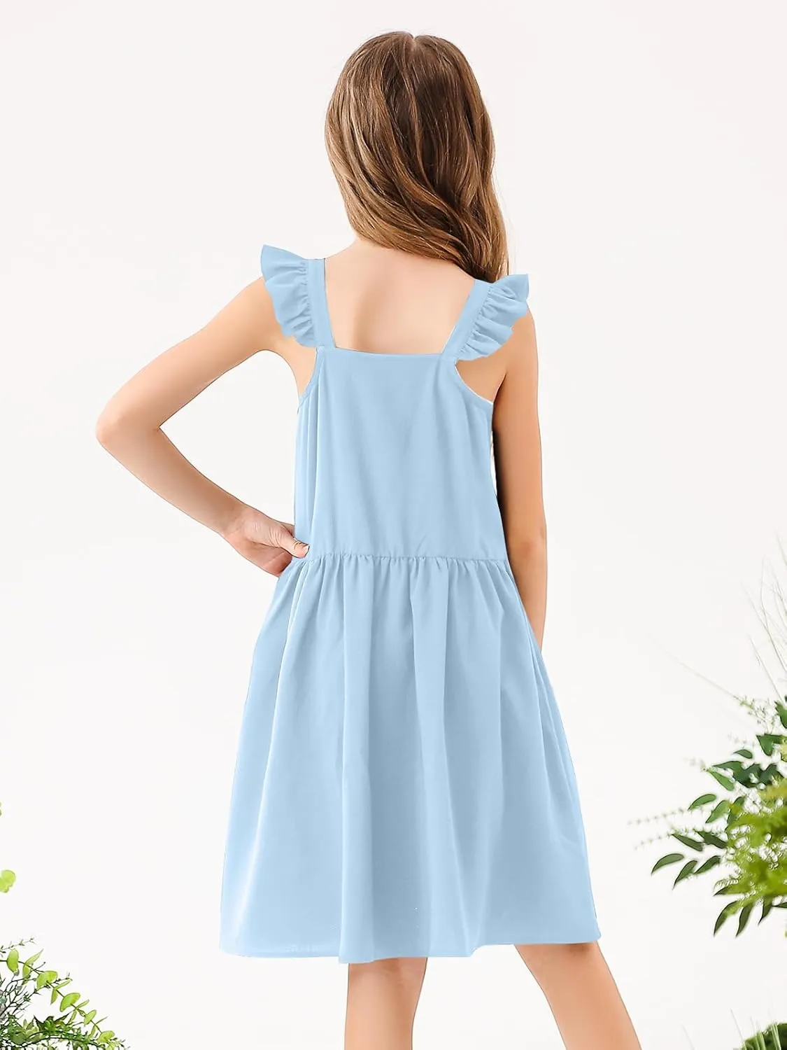 Dress for Girls Casual Dresses Sleeveless A-line Sundress Summer Dresses for Girls 7-11 Party Dress