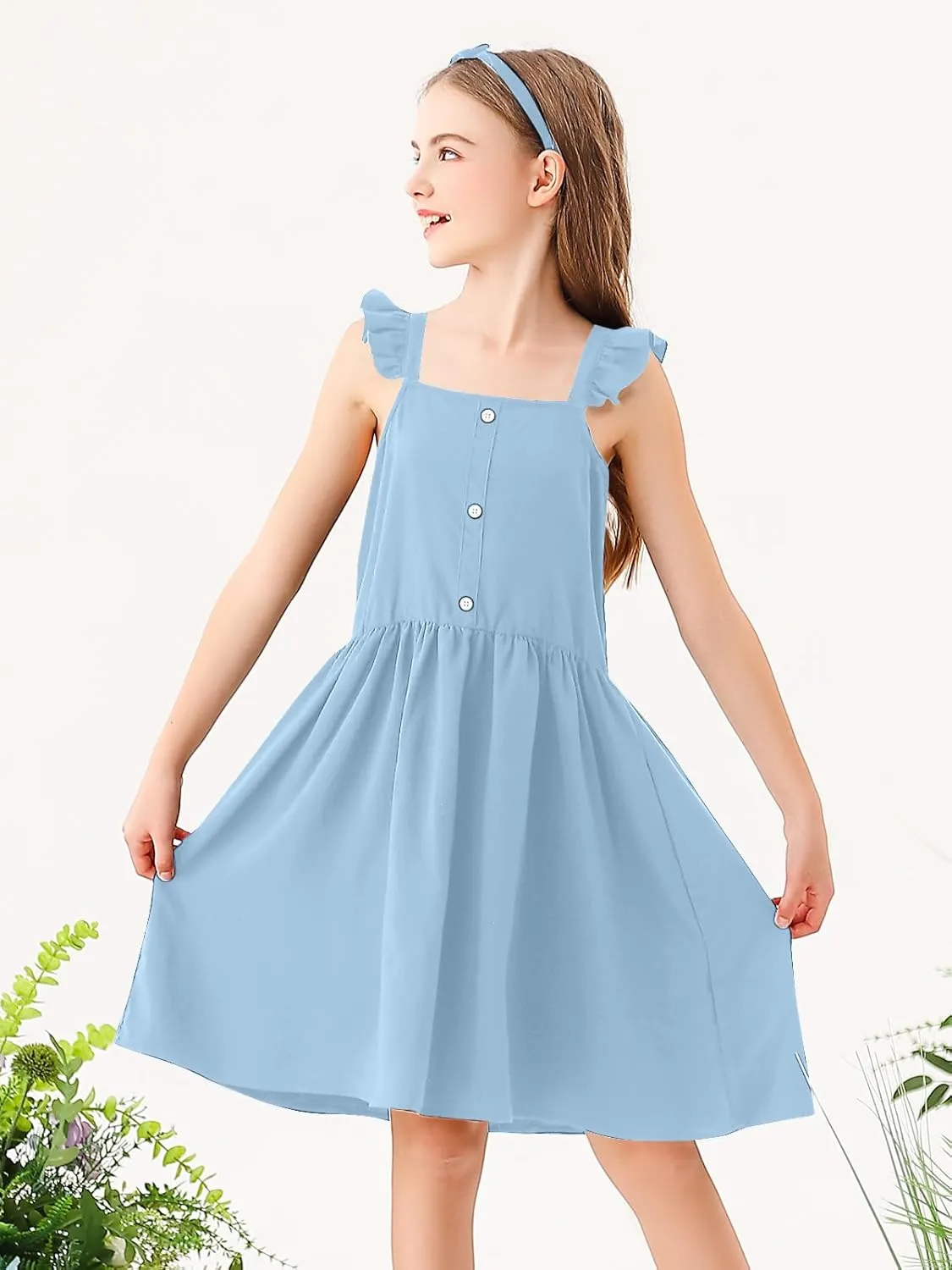 Dress for Girls Casual Dresses Sleeveless A-line Sundress Summer Dresses for Girls 7-11 Party Dress