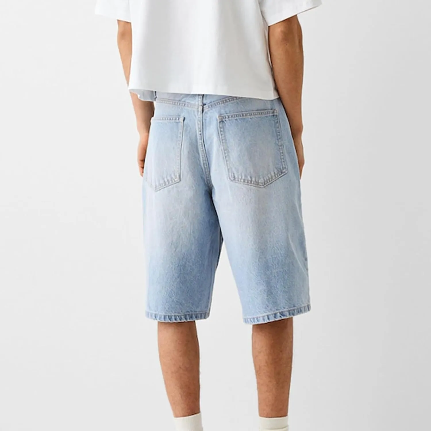 DSORVICD Men Baggy Jean Shorts Summer Casual Loose Jorts Y2k Hip Hop Skateboard Denim Shorts