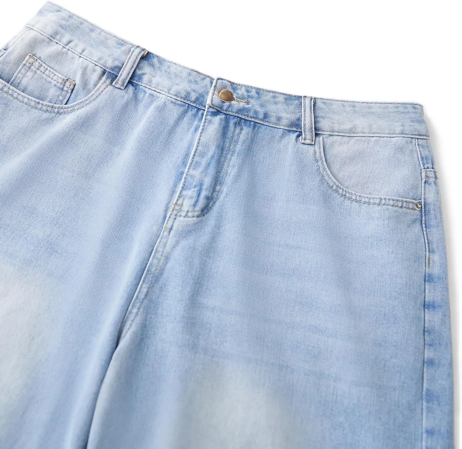 DSORVICD Men Baggy Jean Shorts Summer Casual Loose Jorts Y2k Hip Hop Skateboard Denim Shorts