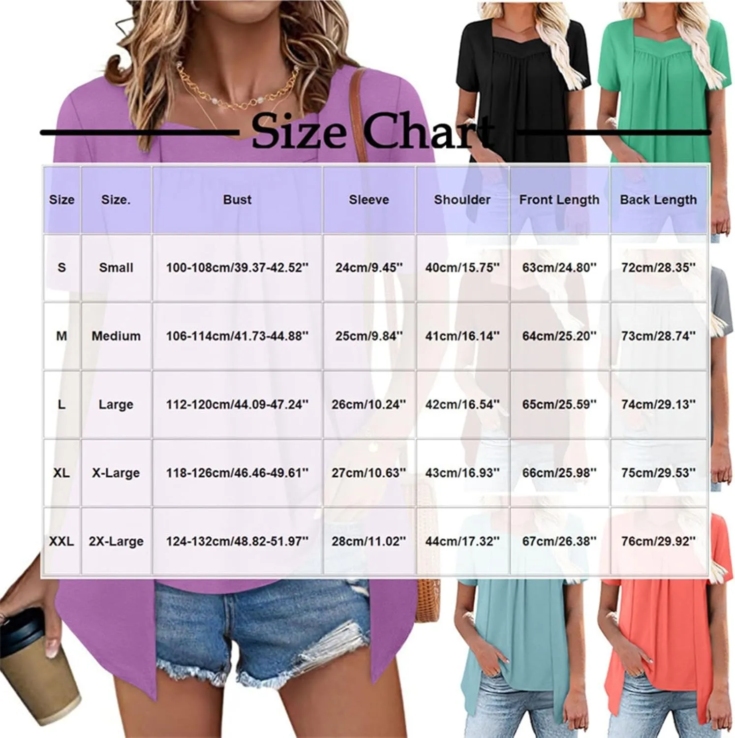 Fake Two Shirts Women Summer Trendy Loose Flowy Tops Casual Square Neck Pleated Layered Short Sleeve Boho Blouse 2025