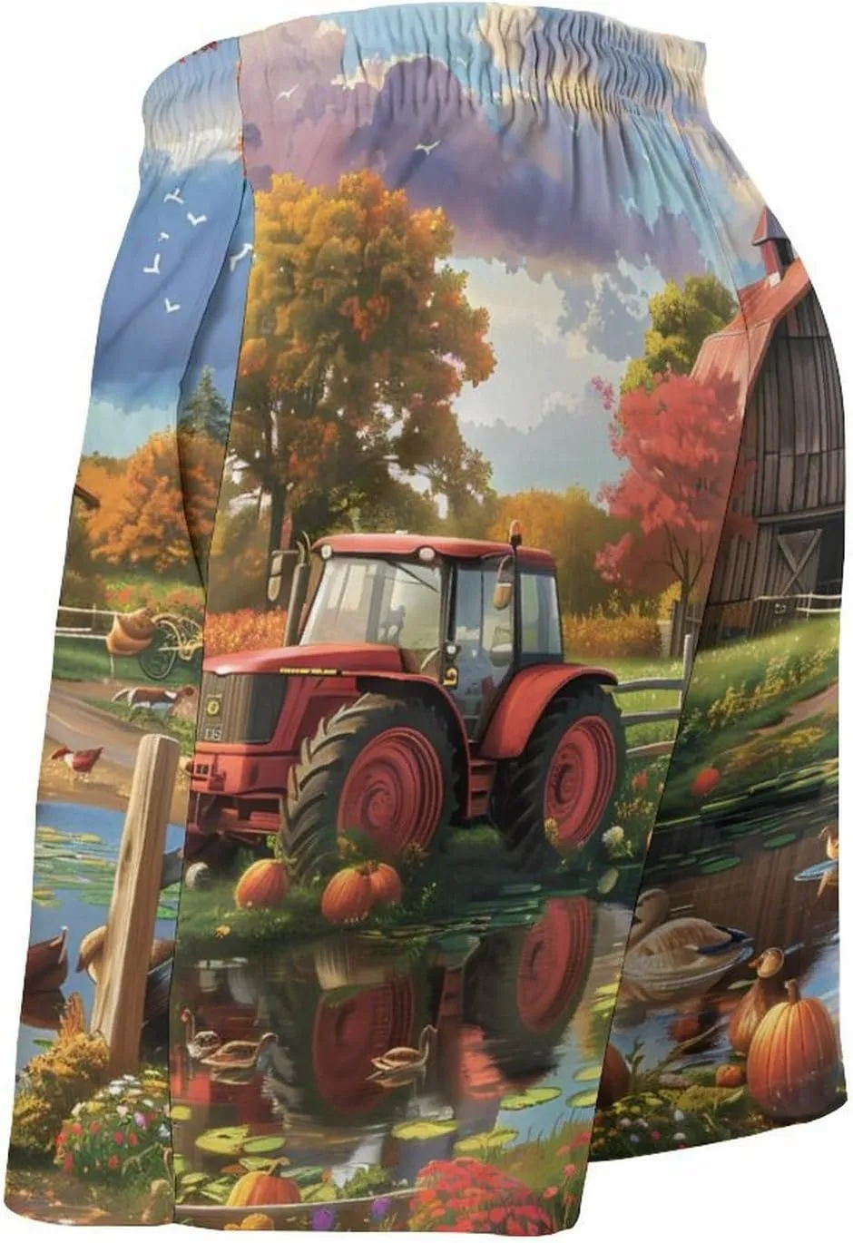 Farm Cottage Life Men's Swim Trunks Quick Dry Board Shorts Breathable Summer Beach Shorts Bathing Suits