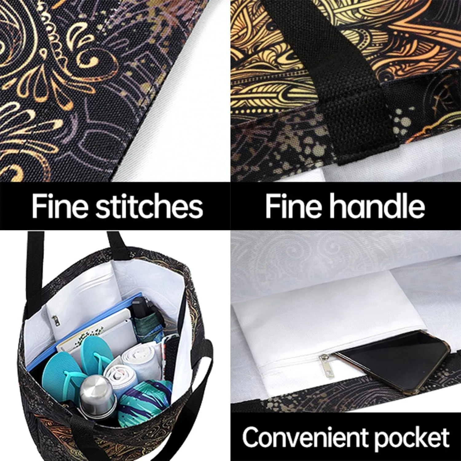 Fashion Pattern Extra Large Shoulder Grocery Tote Bag, Art Anchor Nautical Blue Canvas Daily Handle Bag for Gym Weekender Beach Travel Kitchen Reusable Market Shopping