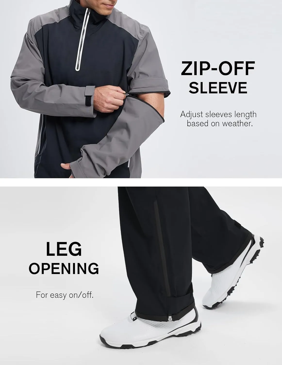 fit space Waterproof Golf Rain Suits for Men Performance Rain Jackets and Pants for All Sports