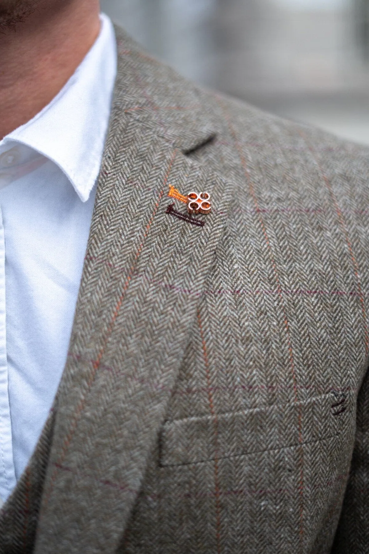 Gaston Sage Tweed Blazer