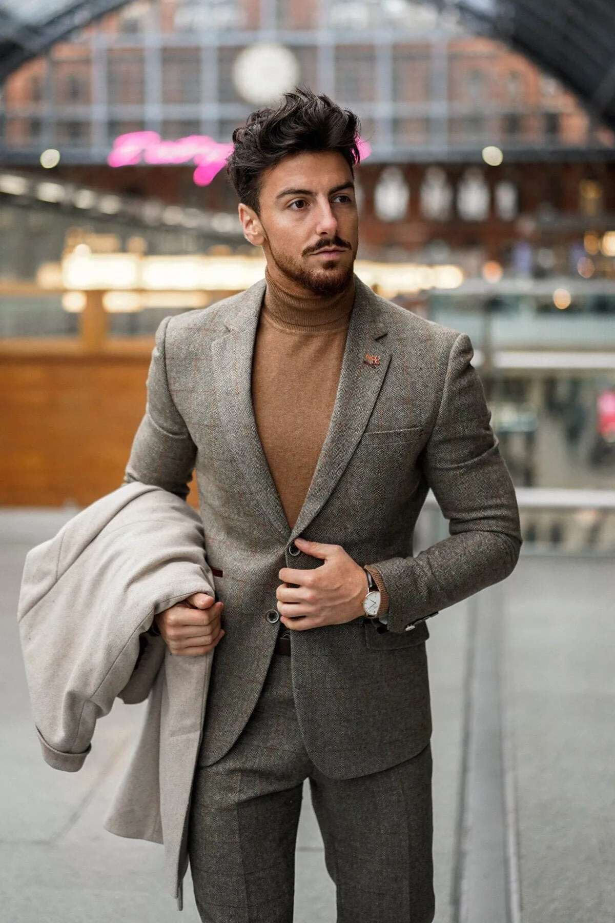 Gaston Sage Tweed Blazer