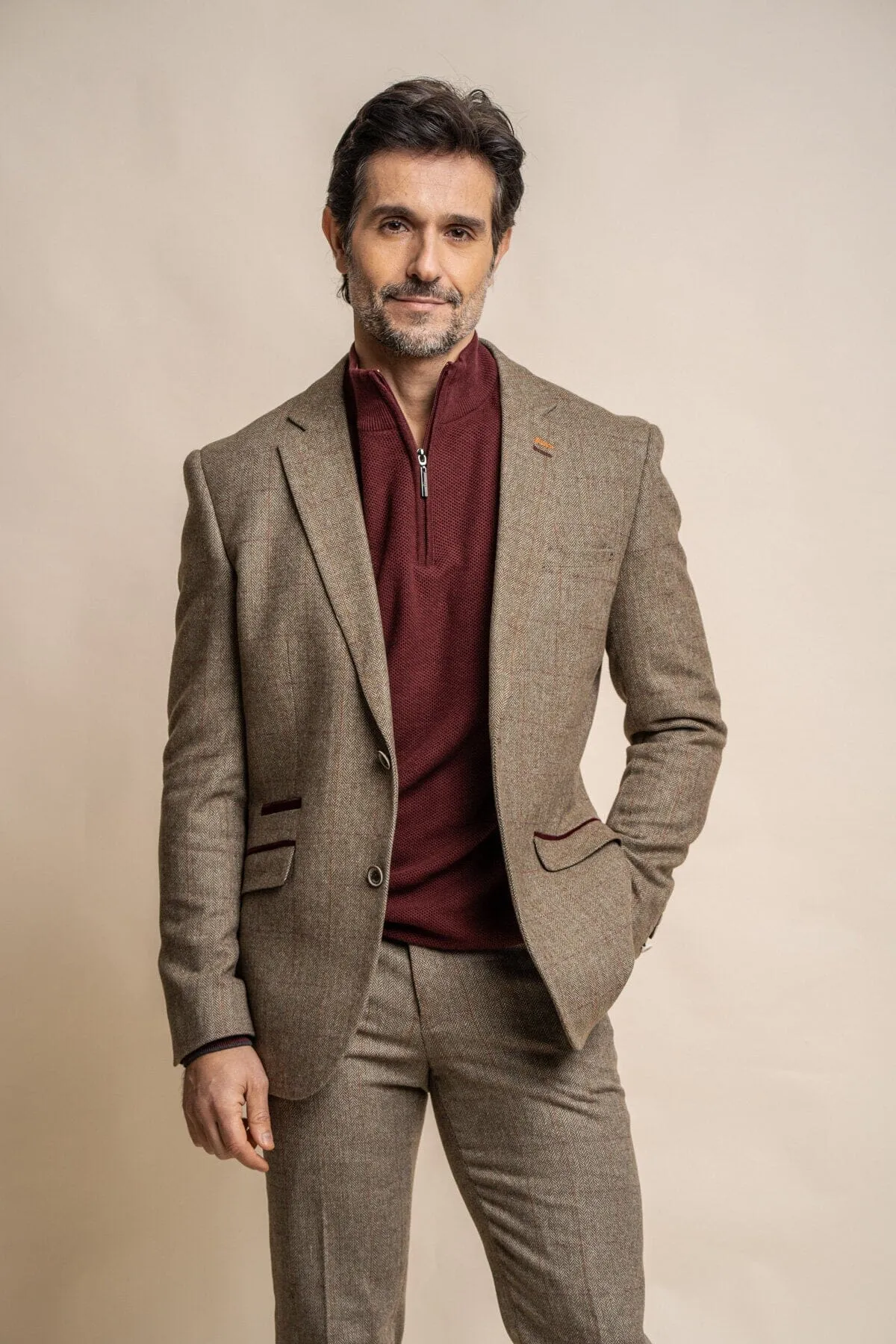 Gaston Sage Tweed Blazer