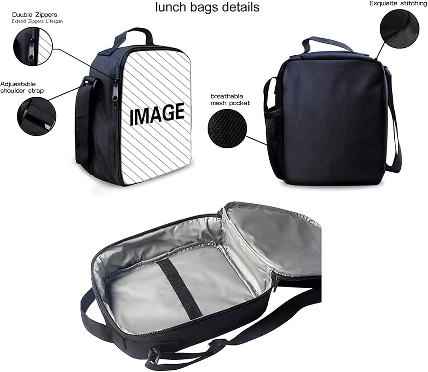 GIFTPUZZ Corgi Butterfly Travel Backpacks with Lunch Bag   Pencil Case   Drawstring Bag   Keychain 5 in 1 School Bag Set Women Men Boys Girls Picnic Hiking Book Bag School Storages Bag