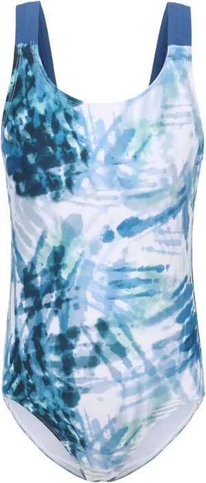 Girls One Piece Swimsuits Tie Dye Bathing Suit Hawaiian Summer Swimwear for Girls 3-16 Years