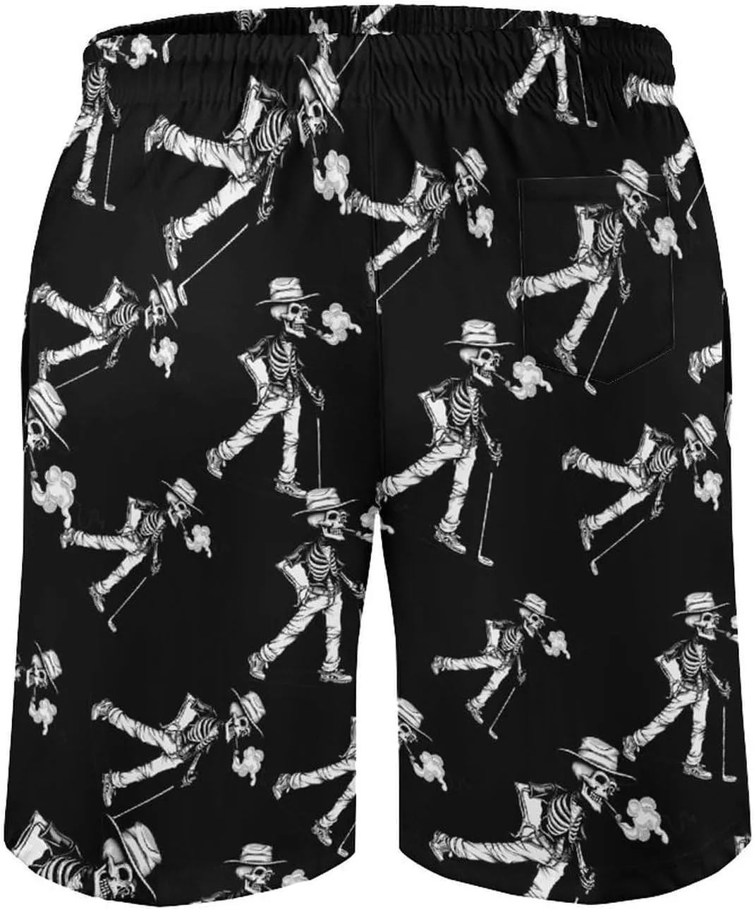 Golf Skull Men's Swim Trunks Quick Dry Board Shorts Breathable Summer Beach Shorts Bathing Suits