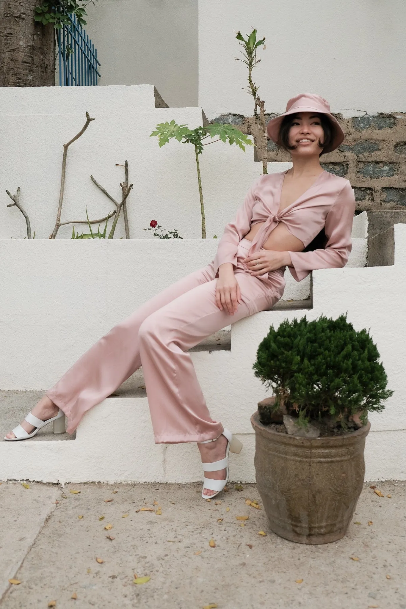 High-Waisted Silk Pant (Short, Regular & Long)
