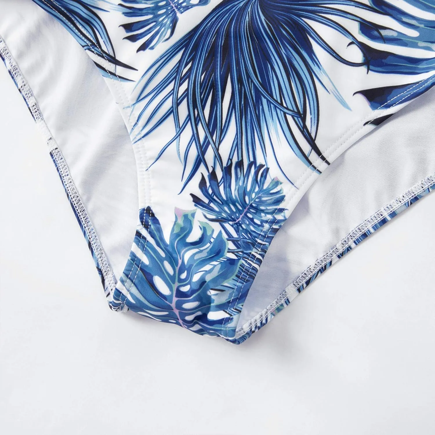 IFFEI Family Matching Swimsuits Two Pieces Ruffles Bikini Set Mommy and Me Bathing Suits with Straps