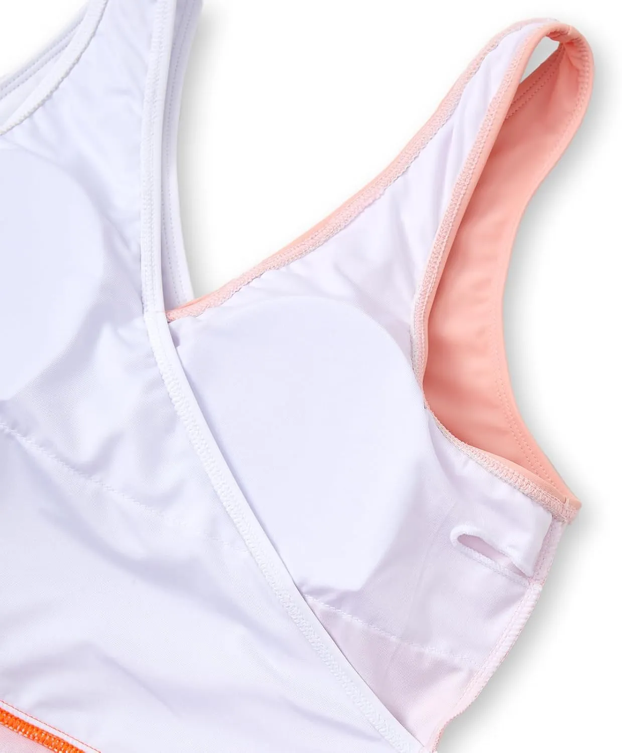 IFFEI Mommy and Me Family Matching Swimsuits Color Block Women One Piece Tummy Control Bathing Suit with Cover Up